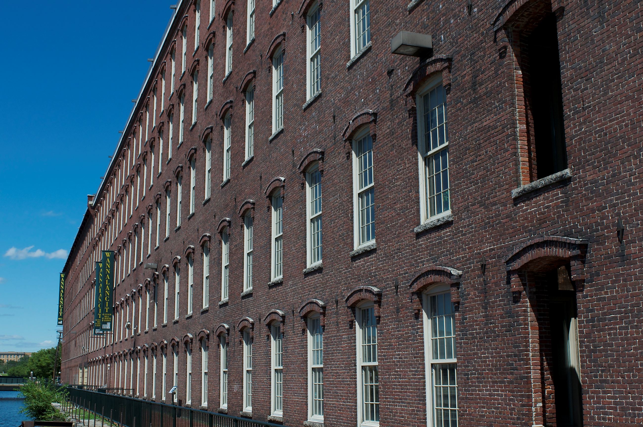 The side of a building with a lot of windows
