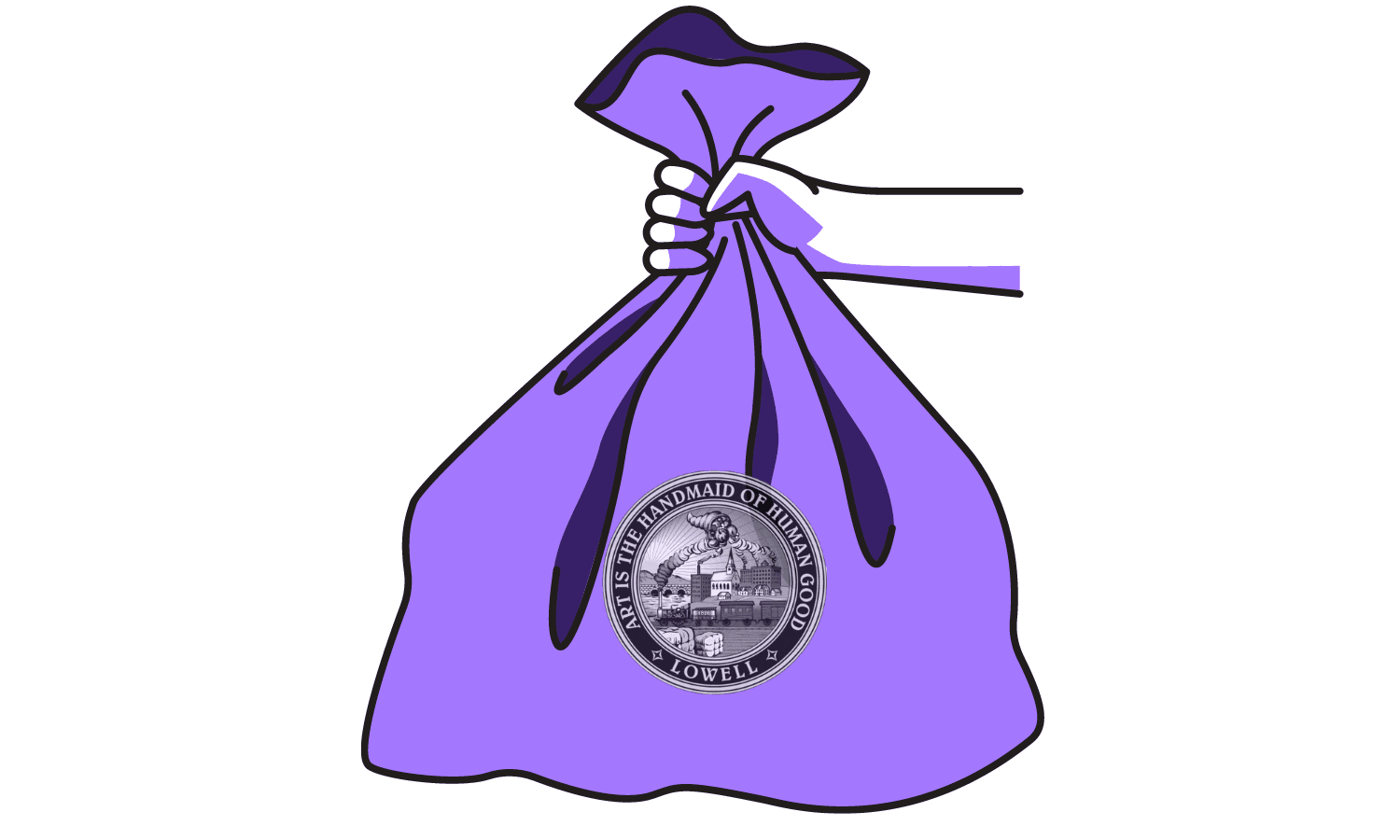 Purple bag icon