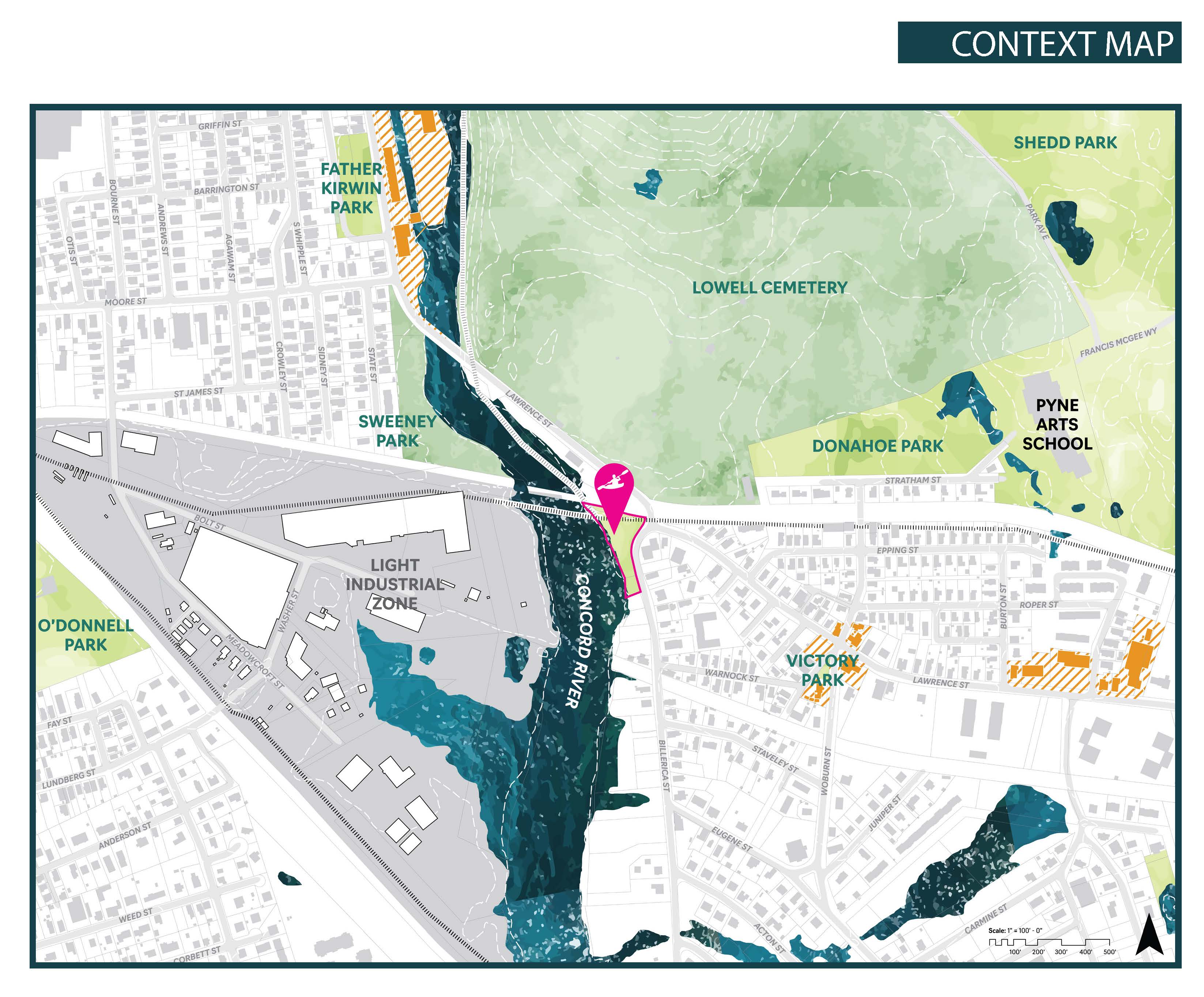 Muldoon Park Accessible Kayak Launch Context Map