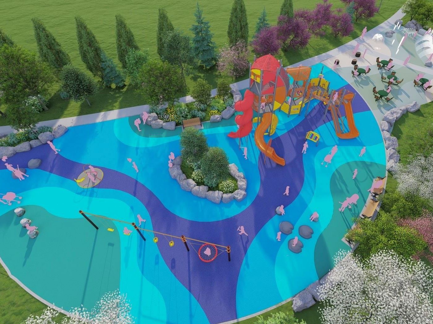 Saint Louis Sponge Park Phase 1 Aerial View