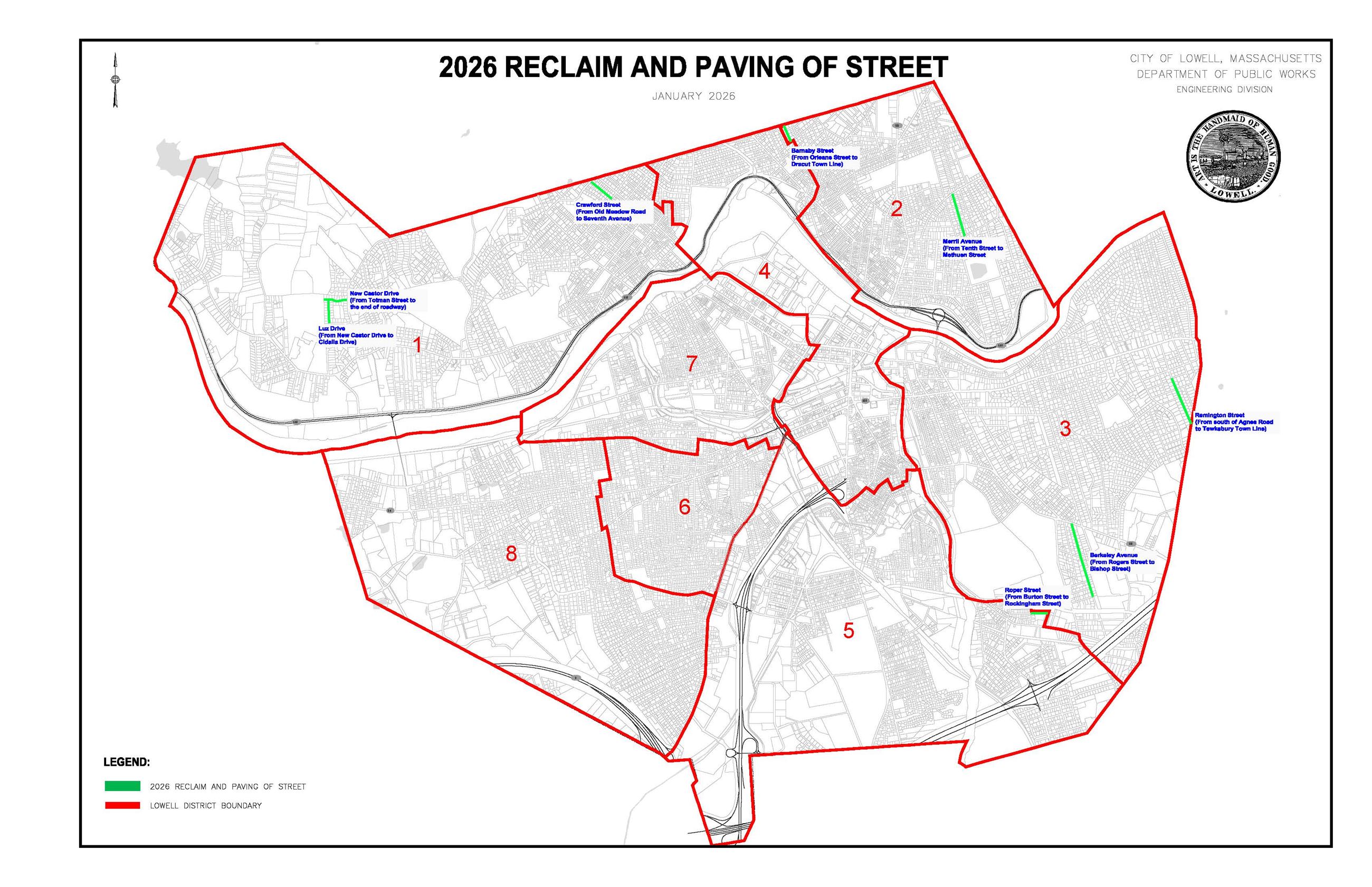 IFB 26-42 2026 Reclaim and Paving - Map